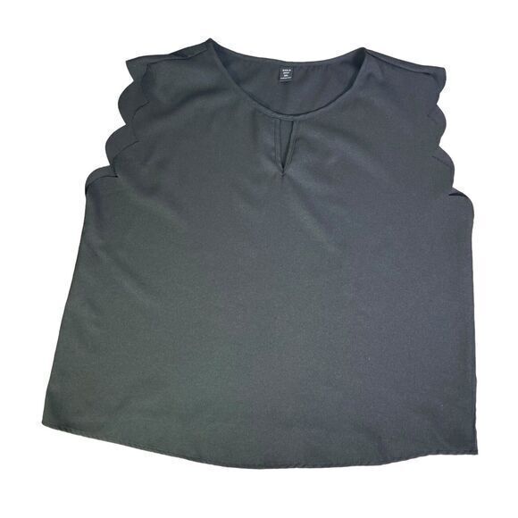 Shein Curve Women's Top Curvy Sleeveless Black Blouse Round Neck‎ Size 3XL - Picture 7 of 10